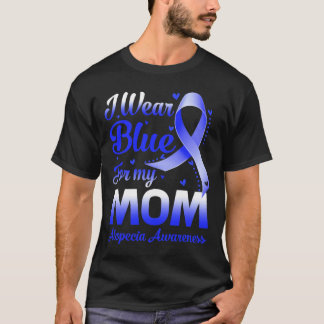 Camiseta Eu Visto Azul Para Minha Mãe Alopecia Consciência