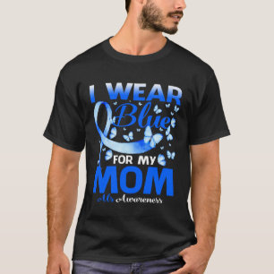 Camiseta Eu Visto Azul Para Minha Mãe Consciência