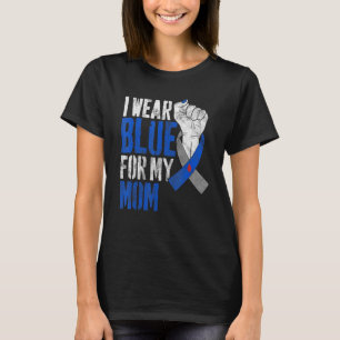 Camiseta Eu Visto Azul Para Minha Mãe, Fita De Consciência