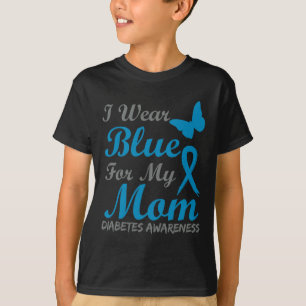 Camiseta Eu Visto Azul Para Minha Mãe, Fita De Consciência