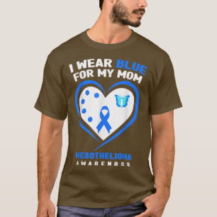 Camiseta Eu Visto Azul Para Minha Mãe Mesotelioma Consciênc