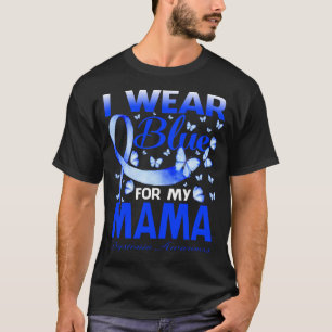 Camiseta Eu Visto Azul Para Minha Mama Dístonia Manteiga Ma
