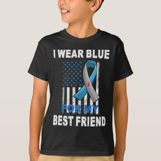 Camiseta Eu Visto Azul Para Minha Melhor Consciência Da Dia