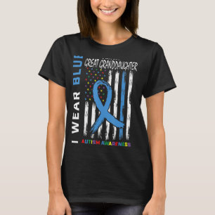 Camiseta Eu Visto Azul Para Minha Neta Excelente Autismo Aw
