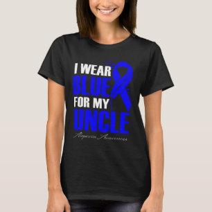 Camiseta Eu Visto Azul Para Minha Pena De Tio Alopecia