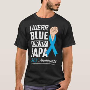 Camiseta Eu Visto Azul Para O Apoio À Consciência Do Meu Pa