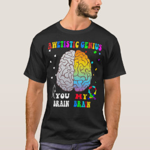 Camiseta Eu Visto Azul para o autismo Sensibilização gênio 