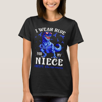 Camiseta Eu Visto Azul Para O Dinossauro De Consciência Da 