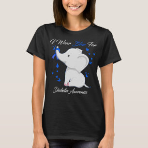 Camiseta Eu Visto Azul Para O Elefante De Consciência Da Di