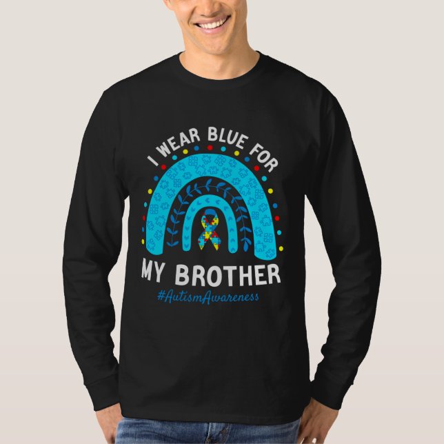 Camiseta Eu Visto Azul Para O Mês De Consciência Do Autismo (Frente)
