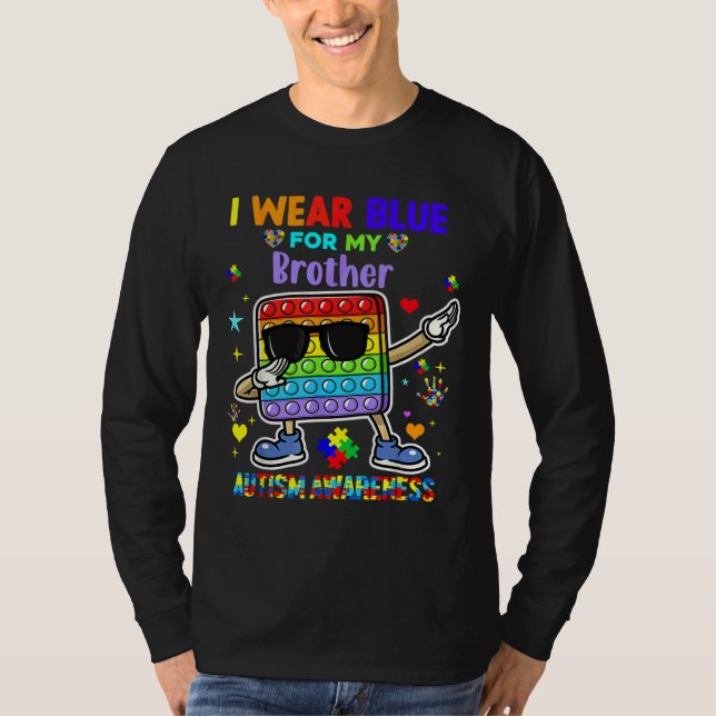 Camiseta Eu Visto Azul Para O Mês De Consciência Do Autismo (Frente)