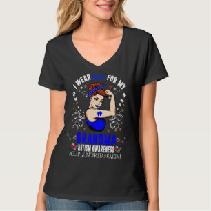 Camiseta Eu Visto Azul Para O Mês De Consciência Do Autismo