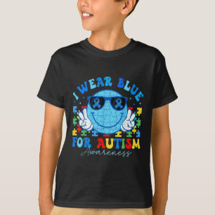 Camiseta Eu Visto Azul Para O Mês De Consciência Do Autismo