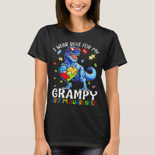 Camiseta Eu Visto Azul Para O Meu Dinossauro Vergonhoso Awa