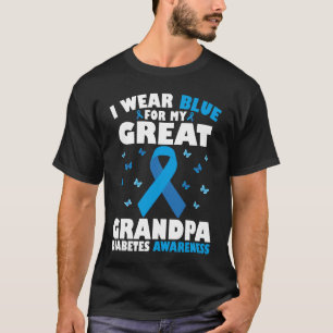 Camiseta Eu Visto Azul Para O Meu Excelente Avô Tipo 1 Diab