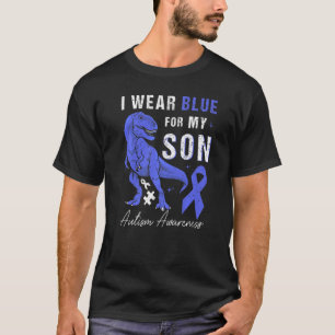 Camiseta Eu Visto Azul Para O Meu Filho Autismo Consciência