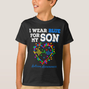 Camiseta Eu Visto Azul Para O Meu Filho Autismo Dia Da Cons