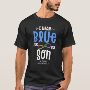 Camiseta Eu Visto Azul Para O Meu Filho Mãe Apreensão Autis