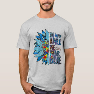 Camiseta Eu Visto Azul Para O Meu Irmão Autismo Sensibiliz
