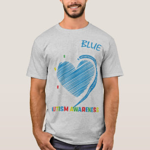 Camiseta Eu visto azul para o meu irmão, o produto de cons