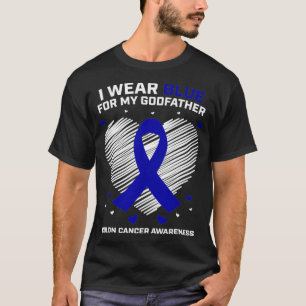 Camiseta Eu Visto Azul Para O Meu Padrado Cancer Colon Awar