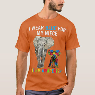 Camiseta Eu Visto Azul para os Elefantes da Minha sobrinha,