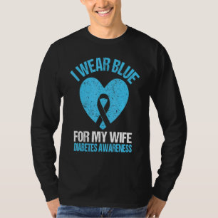 Camiseta Eu Visto Azul Para Os Homens De Consciência Da Dia
