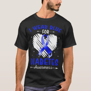 Camiseta Eu Visto Azul Para Sensibilização Para O DIABETES