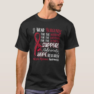 Camiseta Eu Visto Borboleta Borgonha Suportando Múltiplo Mi