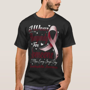 Camiseta Eu Visto Borgonha Para A Consciência Da TROMBOFILI