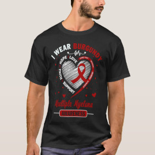Camiseta Eu Visto Borgonha Para A Rib De Sensibilização Par