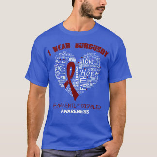 Camiseta Eu Visto Borgonha Por Consciência Permanentemente