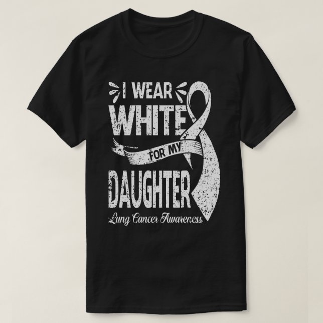 Camiseta Eu Visto Branco Para A Minha Sensibilização Para O (Frente do Design)