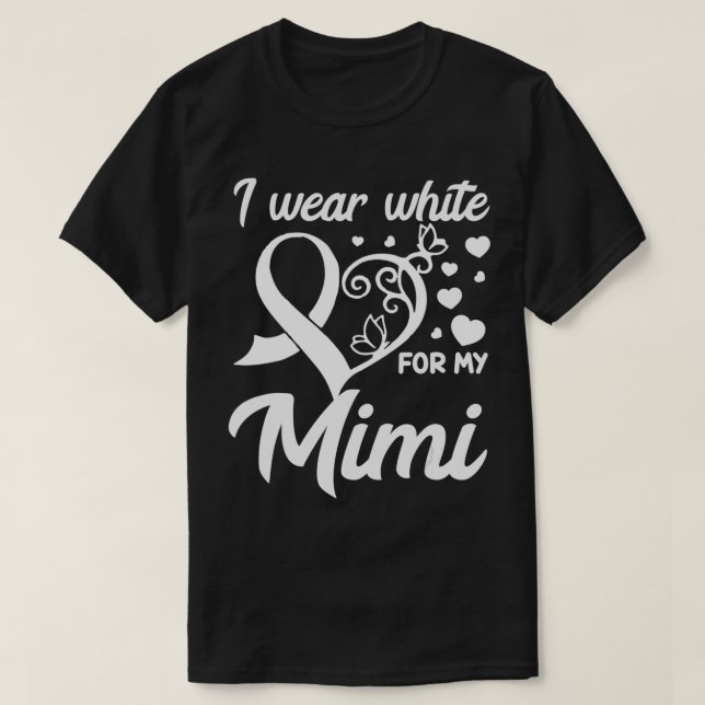 Camiseta Eu Visto Branco Para Minha Consciência Do Cancer M (Frente do Design)