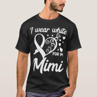 Camiseta Eu Visto Branco Para Minha Consciência Do Cancer M