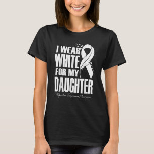Camiseta Eu Visto Branco Para Minha Filha Depressão Pós-Par