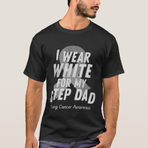 Camiseta Eu Visto Branco Para O Meu Pai Passo Cancer Pulmão