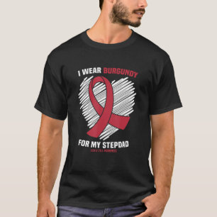 Camiseta Eu Visto Burgundy Para O Meu Célula Falsiforme Do