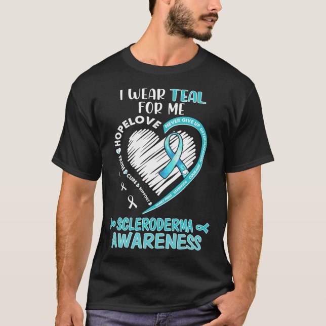 Camiseta Eu visto chá para mim Scleroderma Sensibilização J (Frente)
