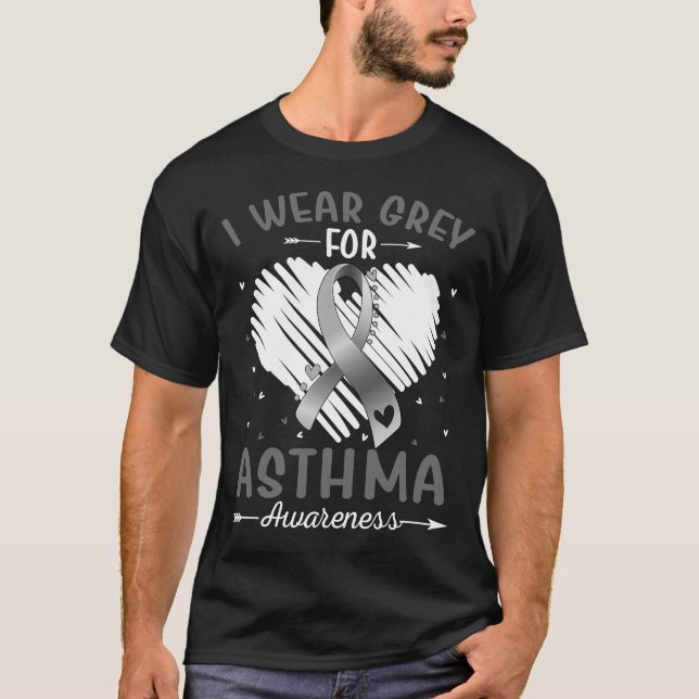 Camiseta Eu Visto Cinzas Para A Consciência da ASMA (Frente)