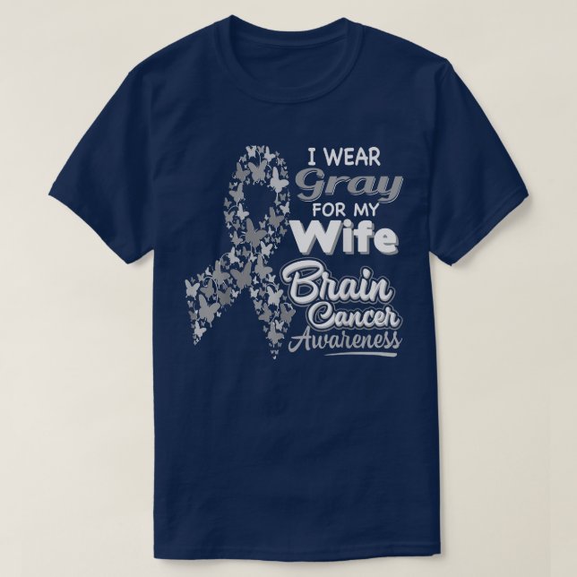 Camiseta Eu visto Cinzas para a minha esposa - Sensibilizaç (Frente do Design)