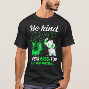 Camiseta Eu Visto Consciência da Escoliose Verde