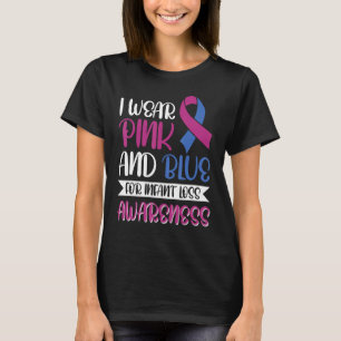 Camiseta Eu visto cor-de-rosa e azul para a percepção da pe