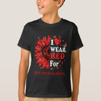 Eu visto Coração Vermelho Brilhante Cancer de Sang