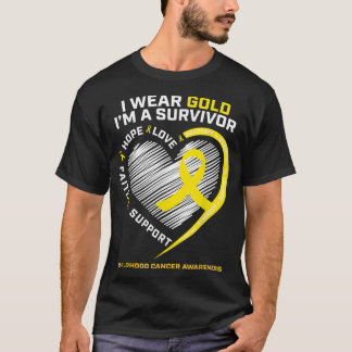 Camiseta Eu Visto Dourado Eu sou um Cancer de infância de c