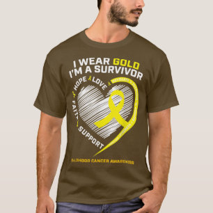 Camiseta Eu Visto Dourado Eu sou um Cancer de infância de c