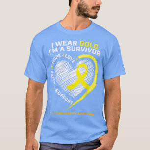 Camiseta Eu Visto Dourado Eu sou um Cancer de infância de c