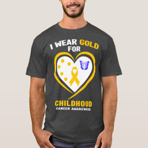 Camiseta Eu Visto Dourado Para A Consciência Do Cancer Da I