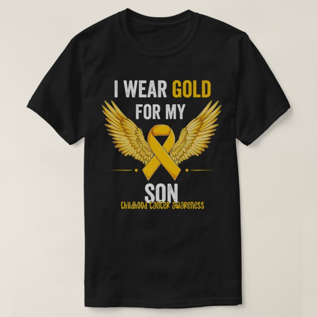 Camiseta Eu Visto Dourado Para A Consciência Do Cancer Da M (Frente do Design)