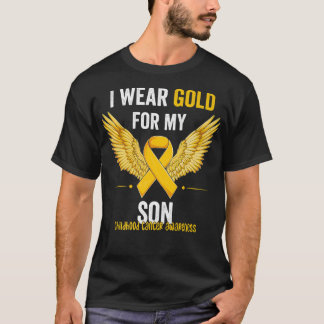 Camiseta Eu Visto Dourado Para A Consciência Do Cancer Da M